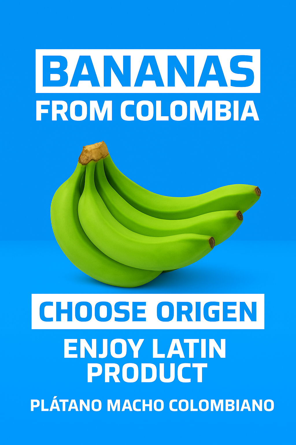 Platano Macho verde / Bakbananen 22,7 kg (Colombia)